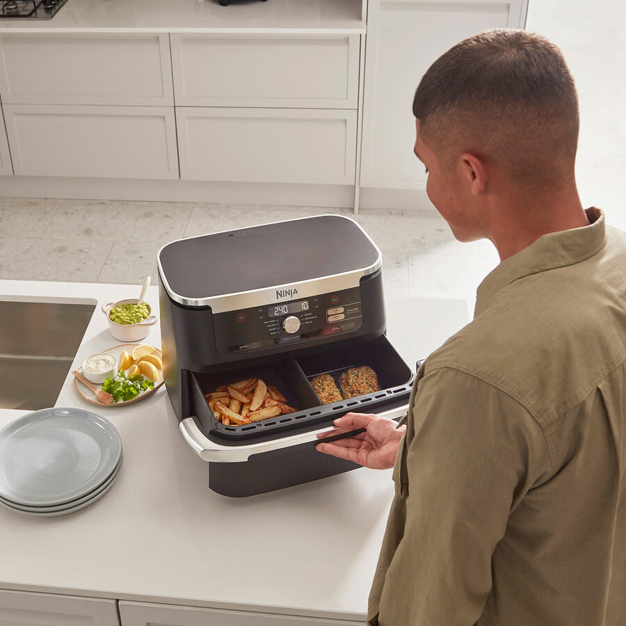 freidora de aire doble ninja foodi flexdrawer de 104 l af500uk