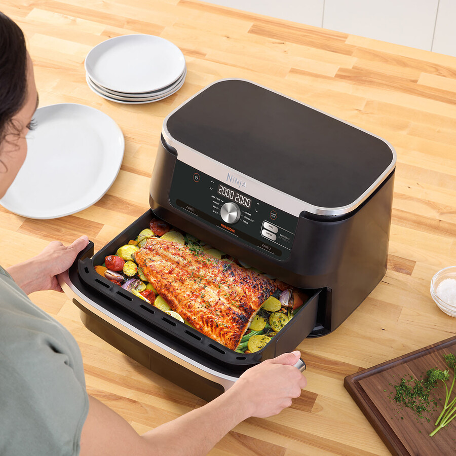 freidora de aire doble ninja foodi flexdrawer de 104 l af500uk
