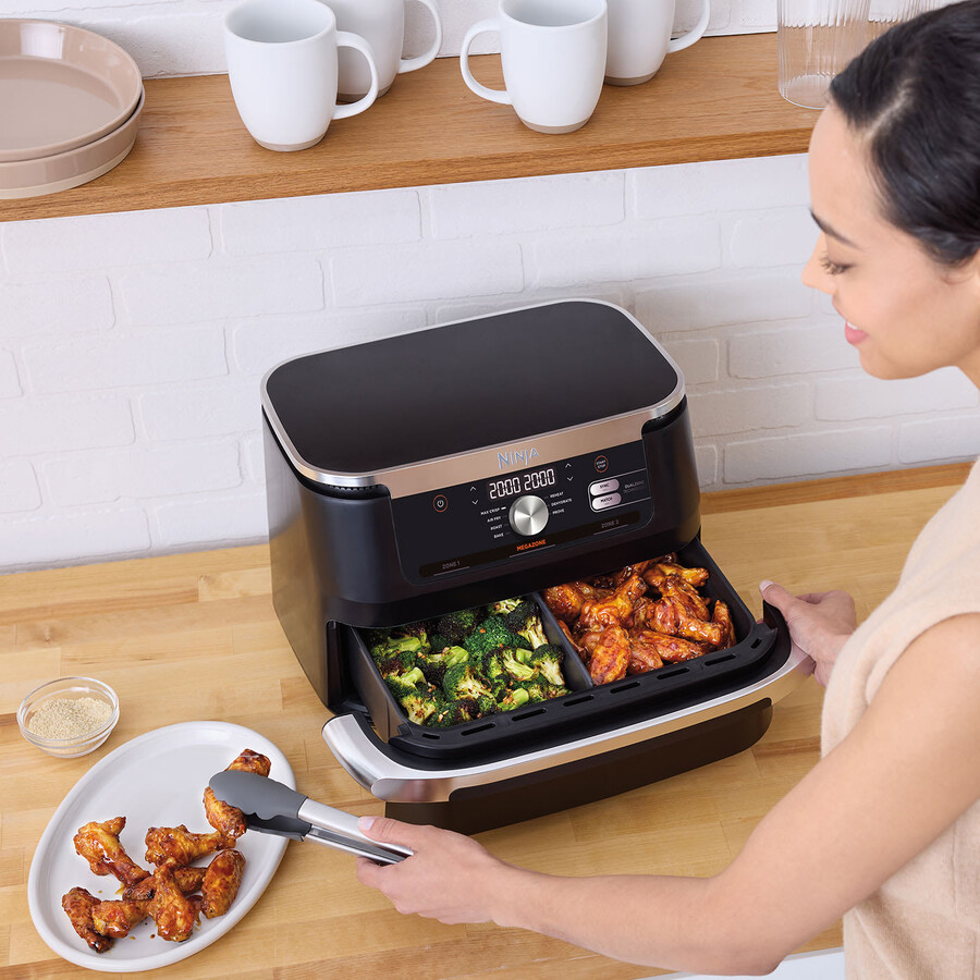 freidora de aire doble ninja foodi flexdrawer de 104 l af500uk