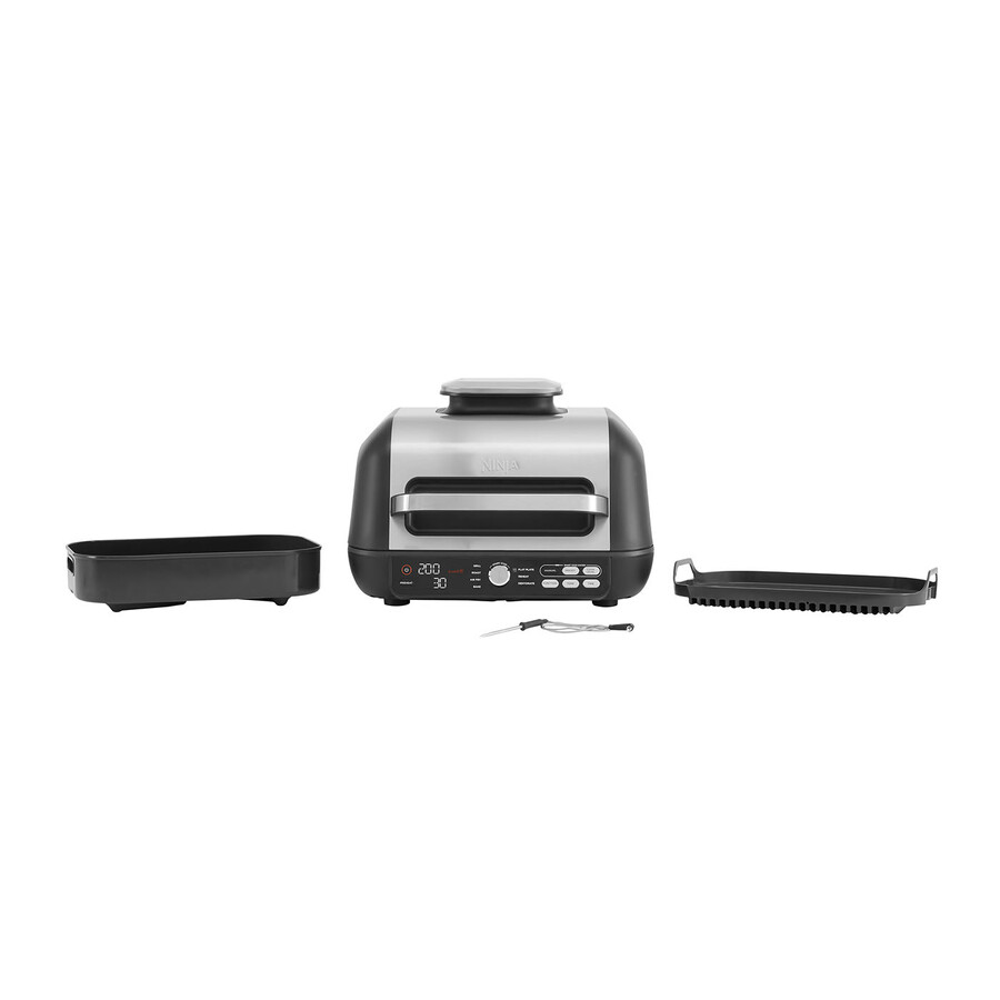 parrilla placa plana y freidora de aire ninja foodi max pro ag651uk