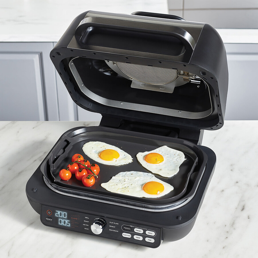 parrilla placa plana y freidora de aire ninja foodi max pro ag651uk