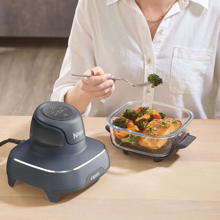 freidora de aire portátil de vidrio ninja crispi 4 en 1 para preparar comidas - cyber space