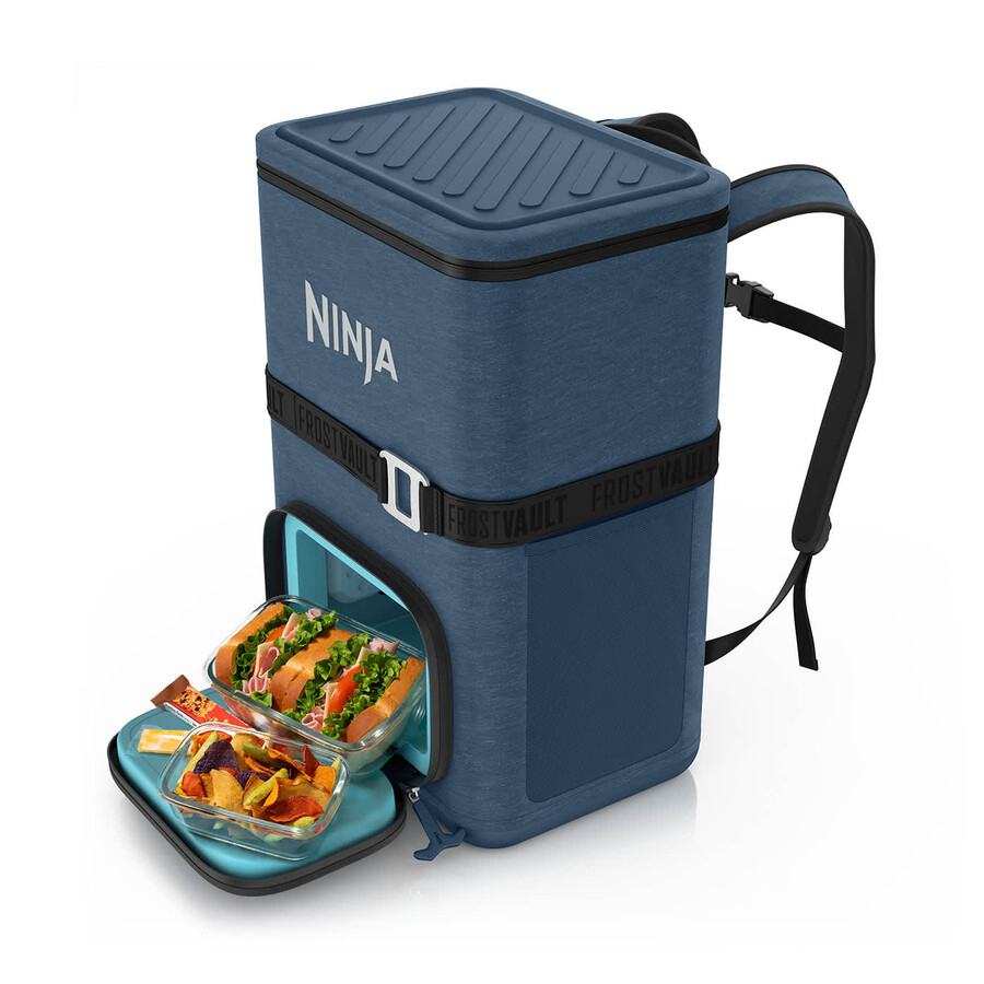 mochila térmica ninja frostvault go de 23 litros y 36 latas - azul lakeshore