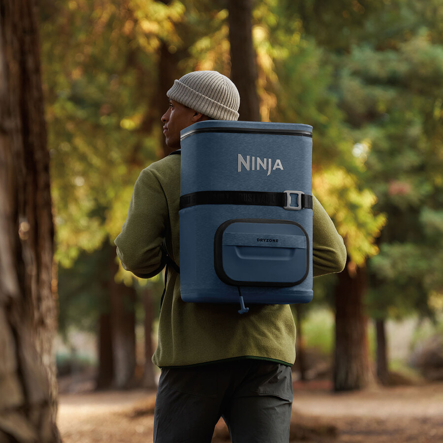 mochila térmica ninja frostvault go de 23 litros y 36 latas - azul lakeshore