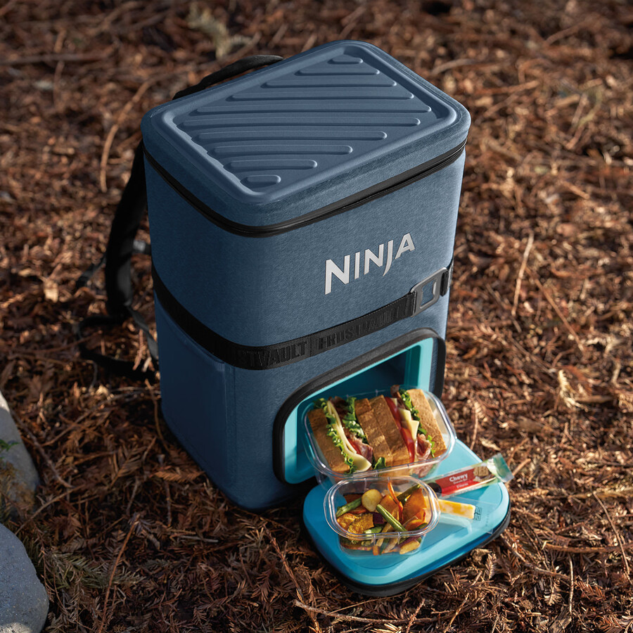 mochila térmica ninja frostvault go de 23 litros y 36 latas - azul lakeshore
