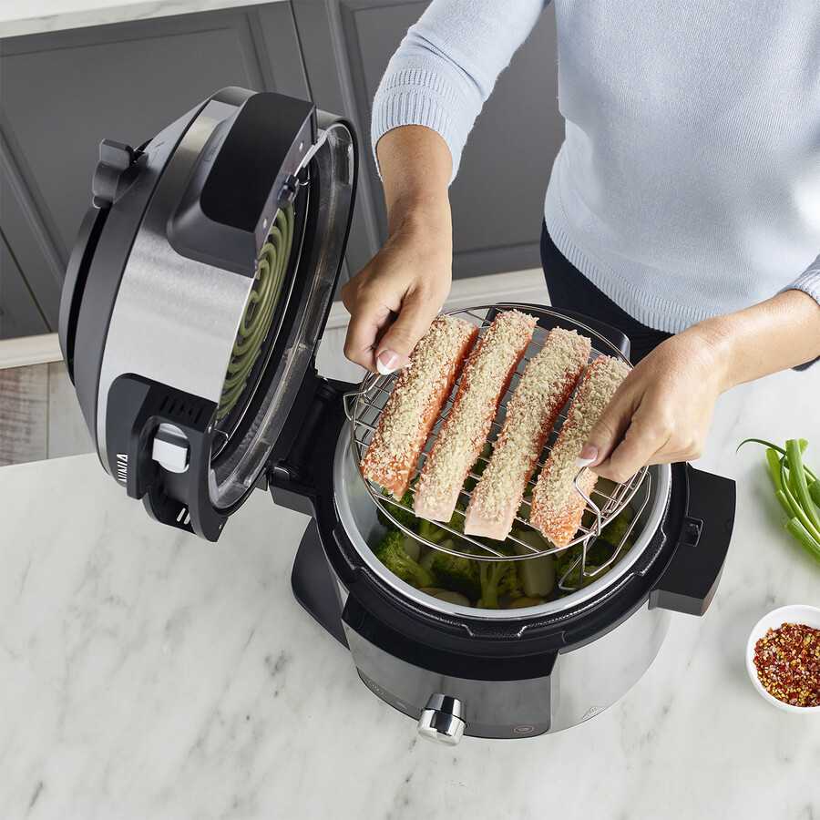 ninja foodi max 15 en 1 smartlid multi-cooker con sistema de cocción inteligente 7.5l ol750uk